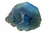 Blue-Green Cuboctahedral Fluorite Crystal Cluster - China #161782-1